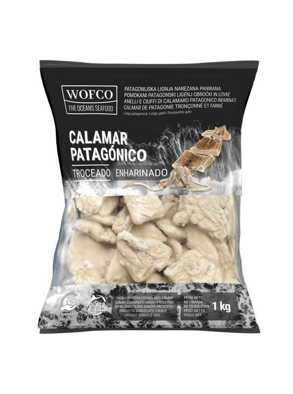 CALAMARI PATAGONIAN SQUID FLOURED T&T 1 KG